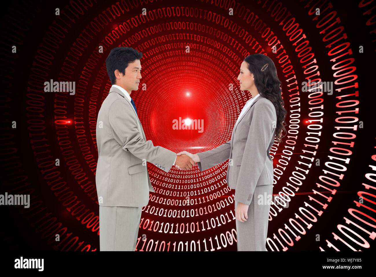 composite-image-of-side-view-of-hand-shaking-trading-partners-against-a