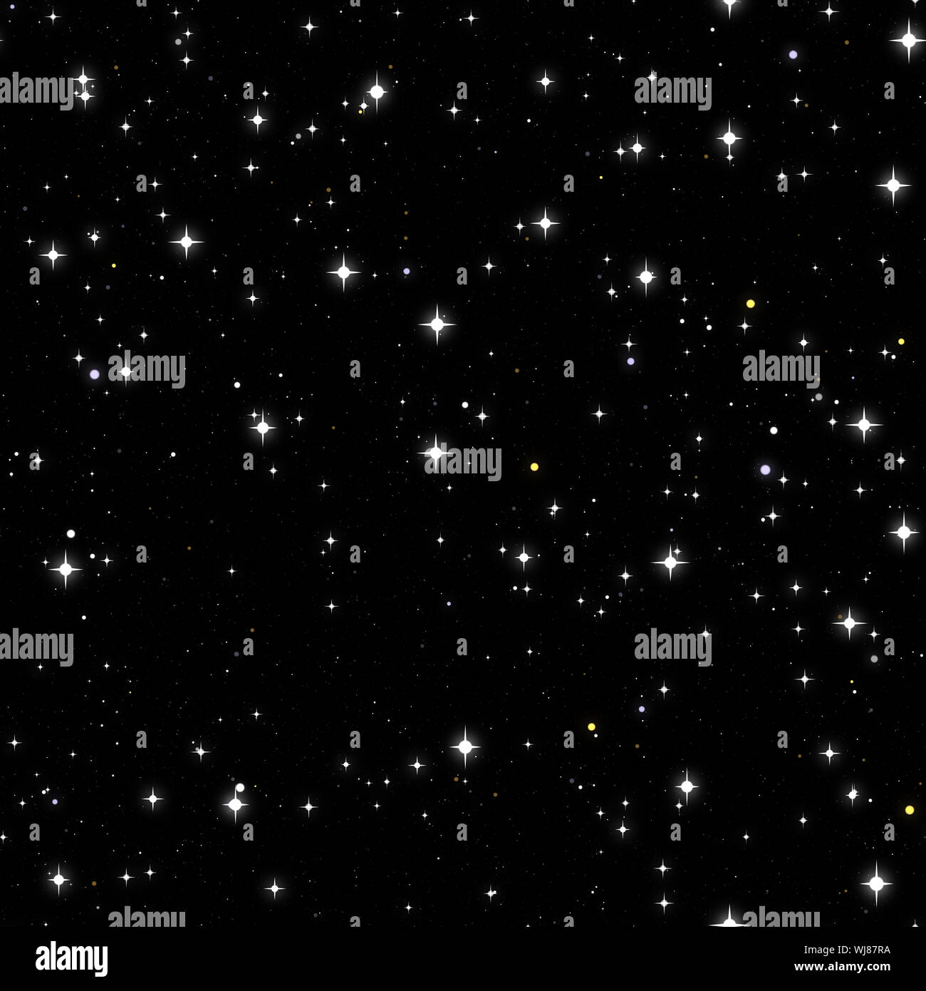 Download Seamless Starry Sky Background With Night Stars Stock Photo Alamy