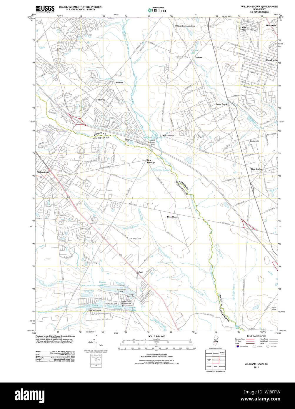 Williamstown new jersey map Cut Out Stock Images & Pictures Alamy