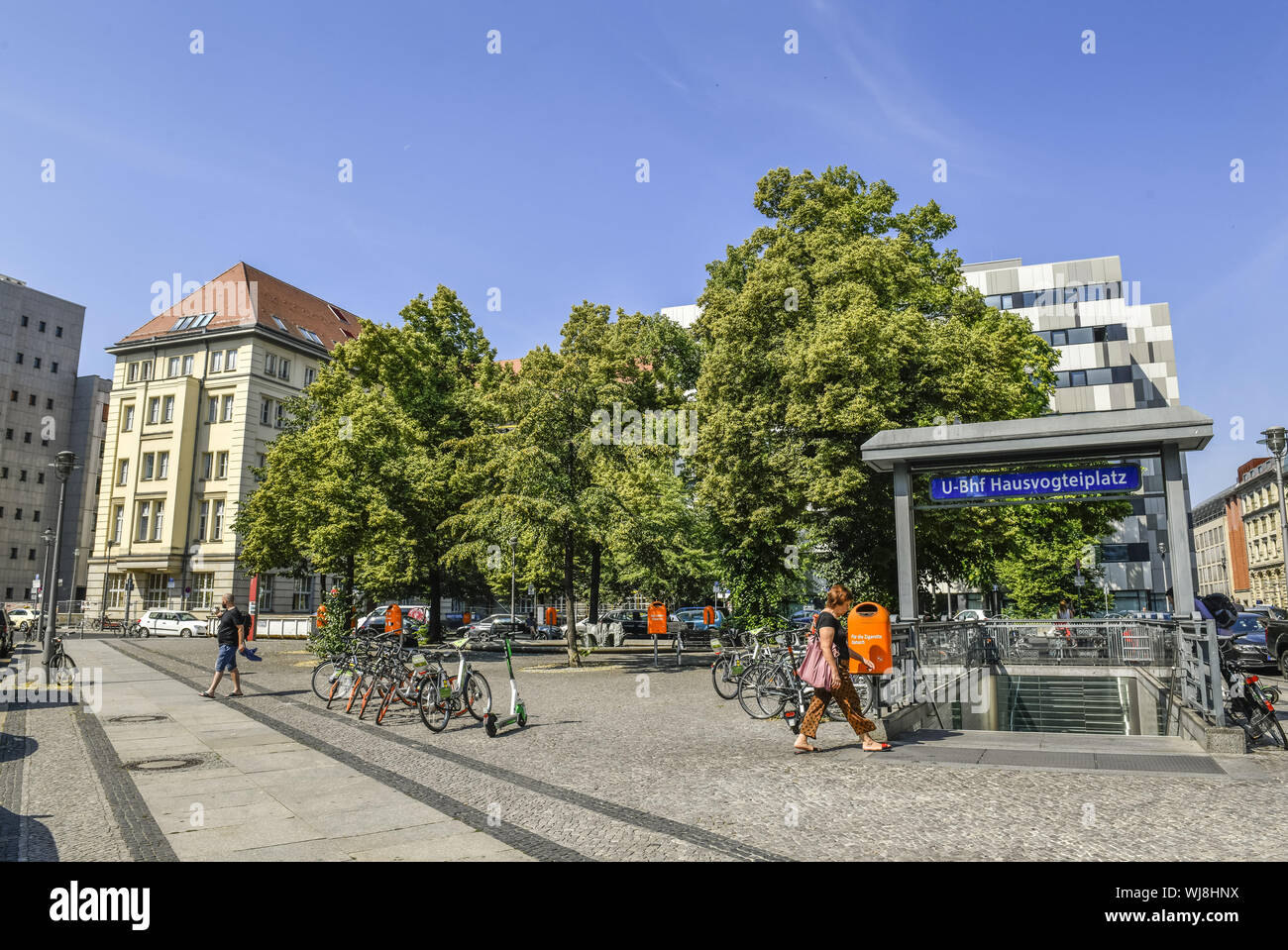 Berlin, Germany, place Hausvogtei, middle, panorama, panoramic view, panoramic look, place, full shot, overview, overview, overview, overview, Place H Stock Photo