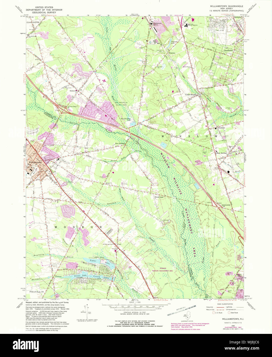 Williamstown new jersey map hires stock photography and images Alamy