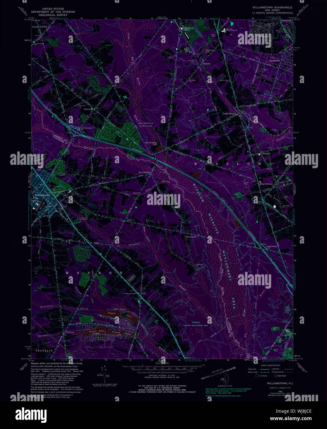 Williamstown new jersey map hires stock photography and images Alamy