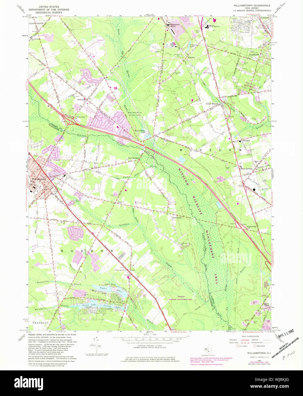 Williamstown new jersey map hires stock photography and images Alamy