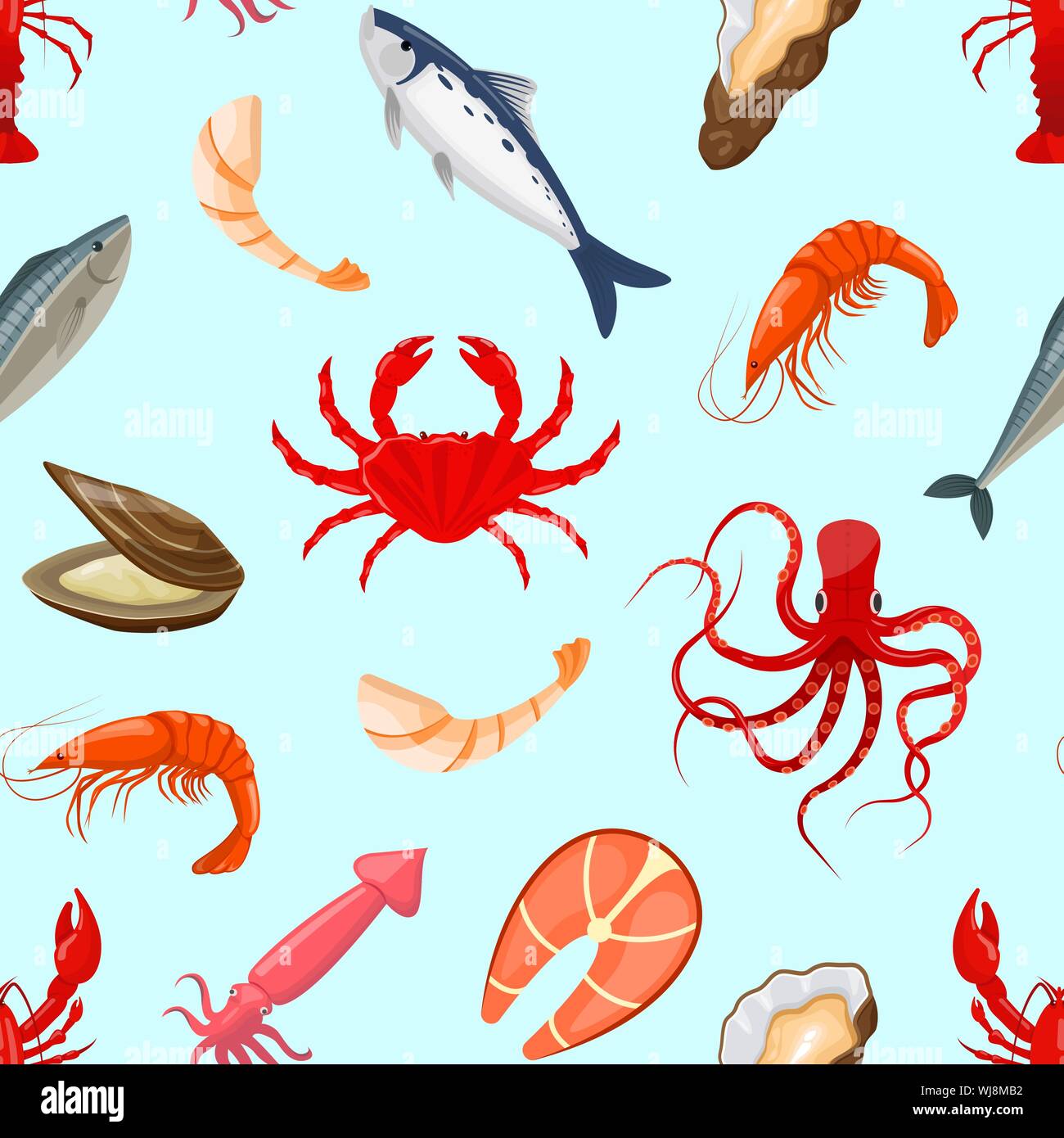 Cartoon red shrimp crab lobster Stock Vector Images - Alamy