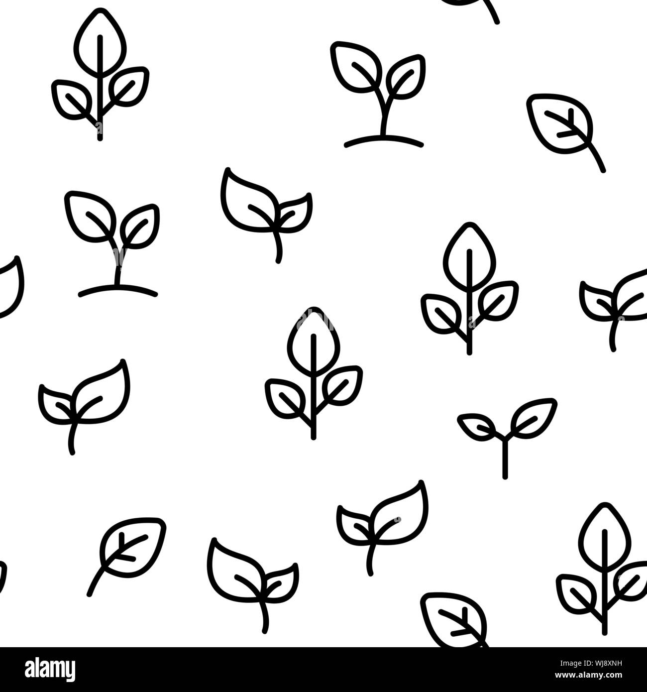 Different Plants Vector Seamless Pattern Stock Vector Image & Art - Alamy