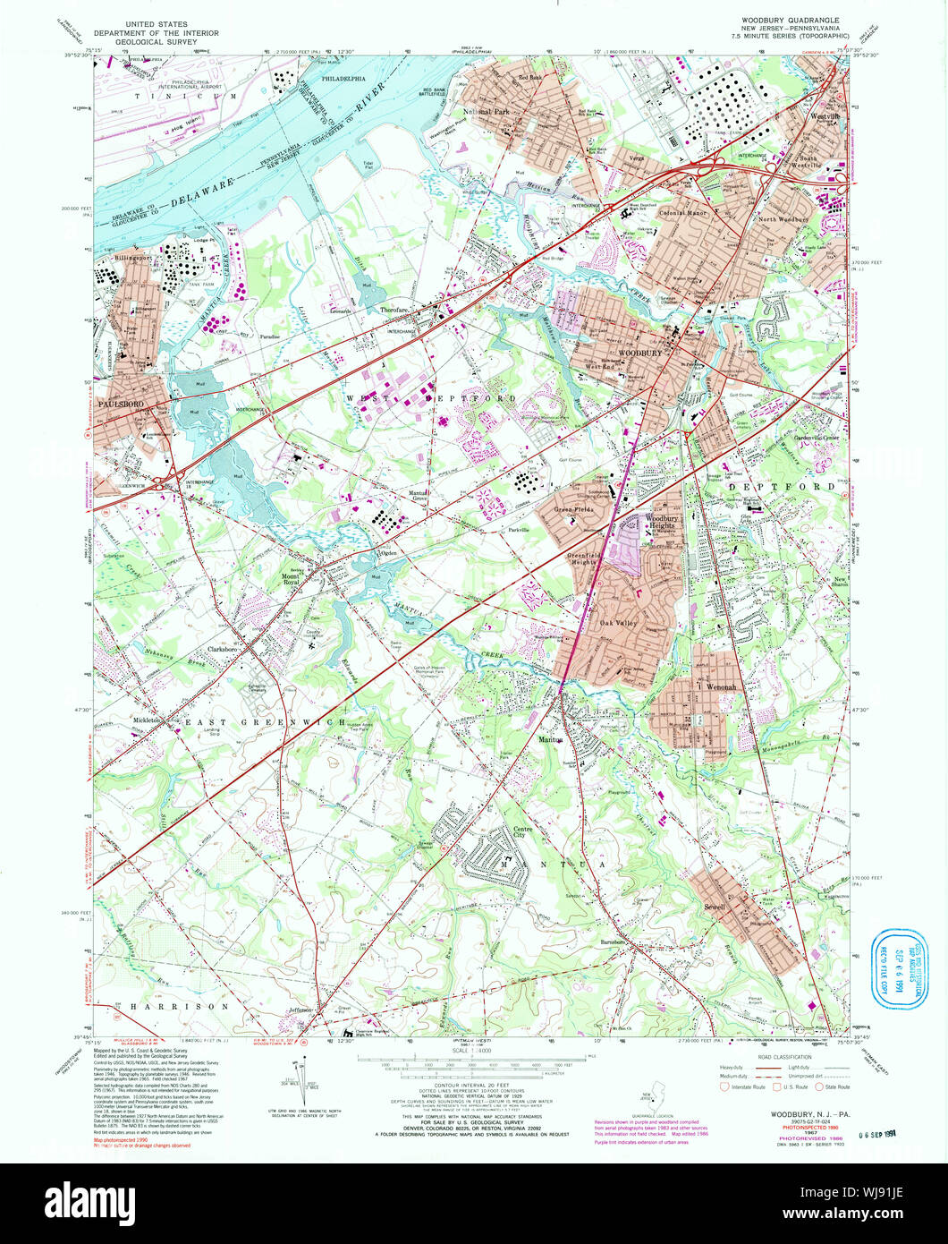 Map of woodbury new jersey hires stock photography and images Alamy