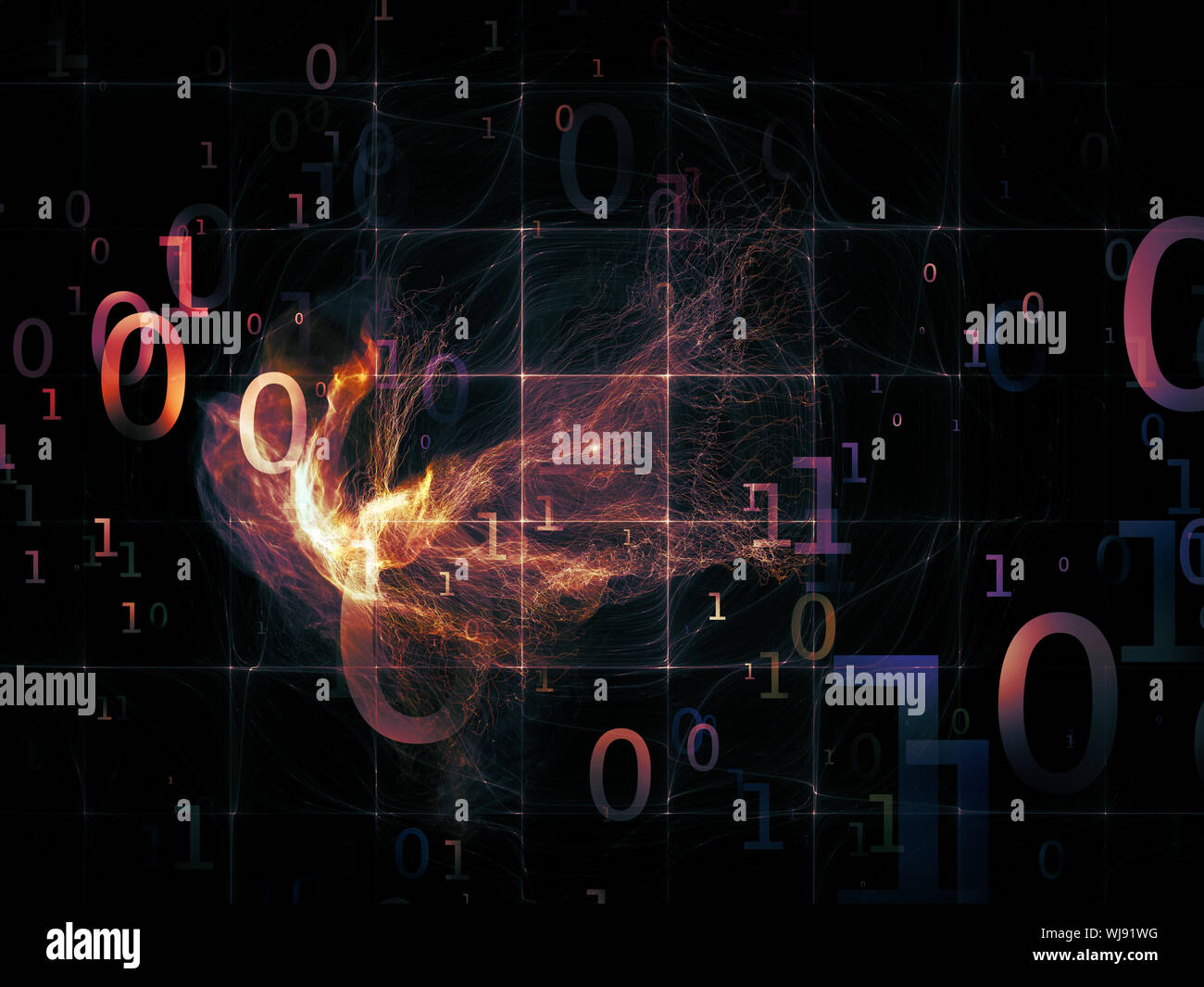 Orange nebula in space computer hi-res stock photography and images - Alamy
