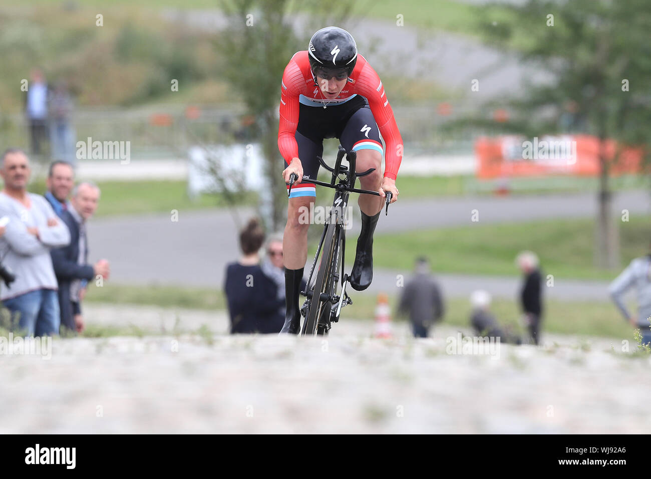 Sittard, The Netherlands. 03rd Sep, 2019. Sittard - 3-09-2019, cycling, Boels Ladies Tour, proloog, Christine Majerus during her time trial in Sittard Credit: Pro Shots/Alamy Live News Stock Photo