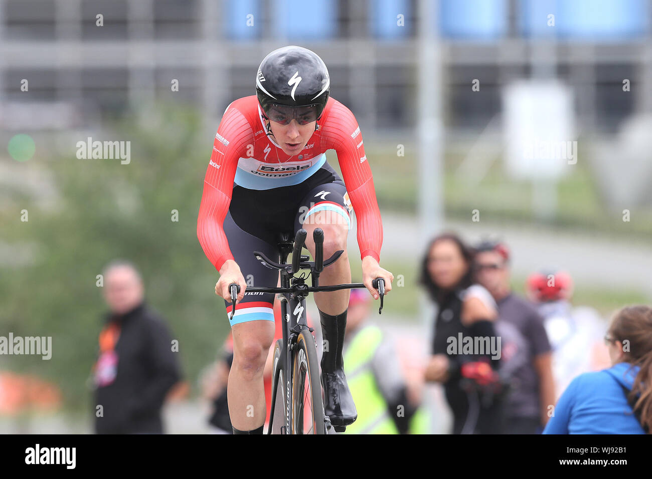 Sittard, The Netherlands. 03rd Sep, 2019. Sittard - 3-09-2019, cycling, Boels Ladies Tour, proloog, Christine Majerus during her time trial in Sittard Credit: Pro Shots/Alamy Live News Stock Photo