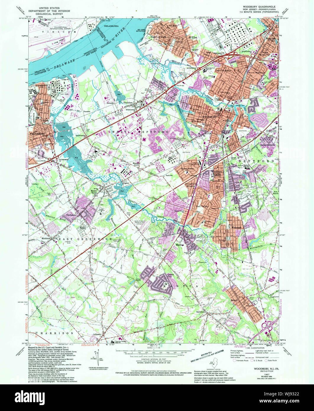 Map of woodbury new jersey hires stock photography and images Alamy