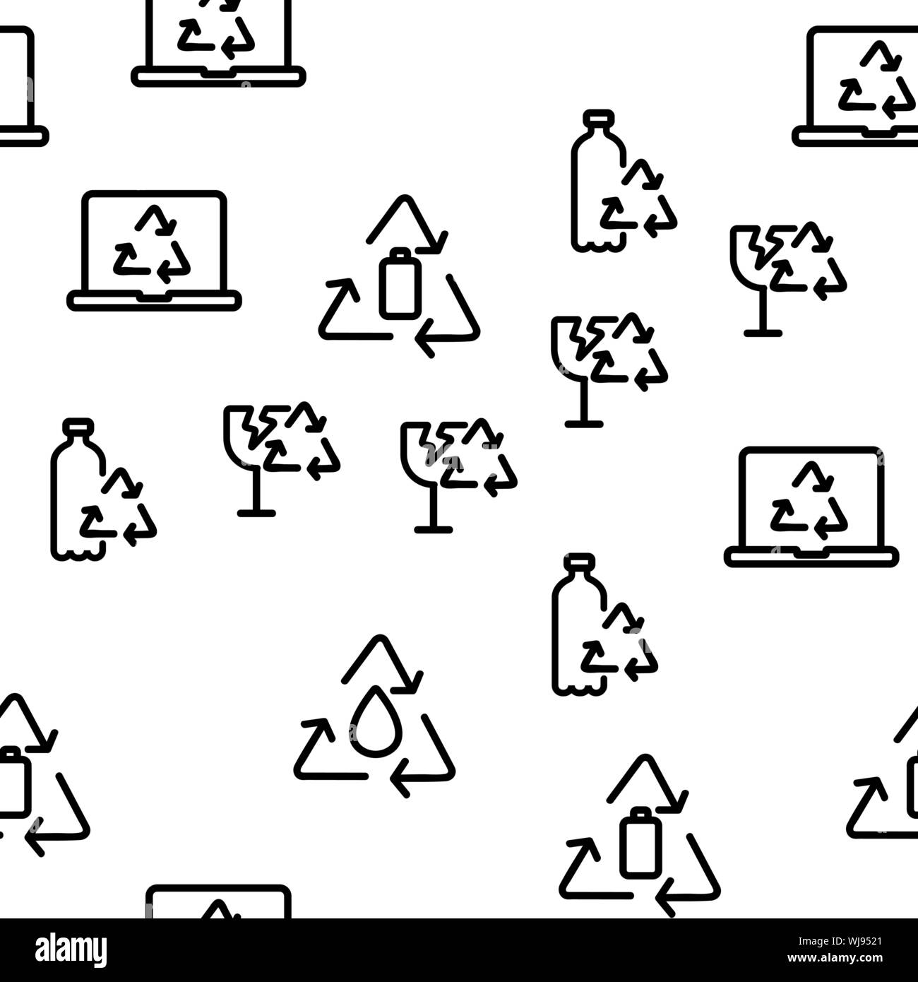Recycling Vector Seamless Pattern Stock Vector Image & Art - Alamy