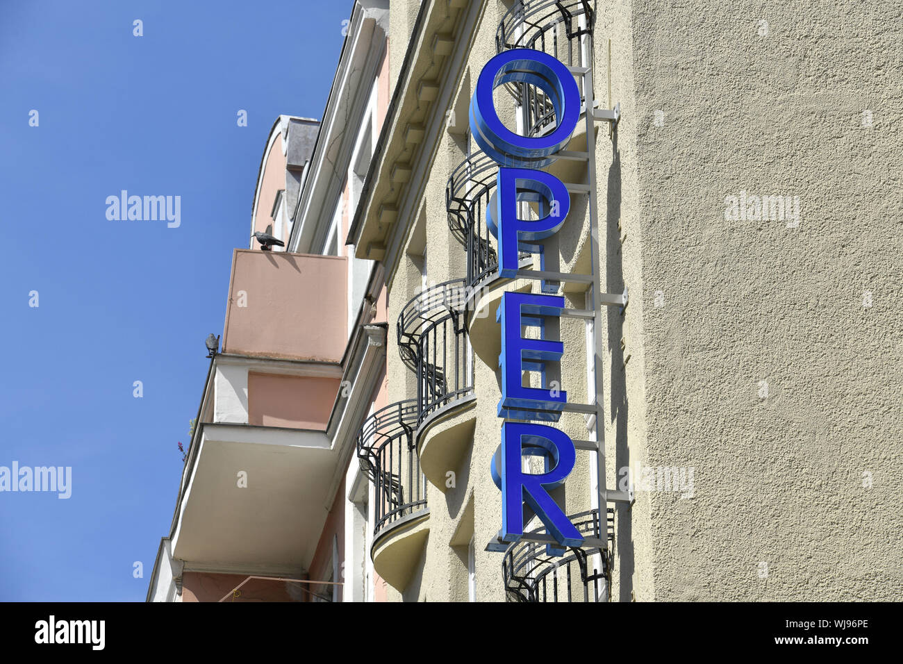 View, architecture, Outside, Outside, outside view, outside view, Berlin, stage, stage, Germany, building, building, port of registry, Karl's Marx str Stock Photo