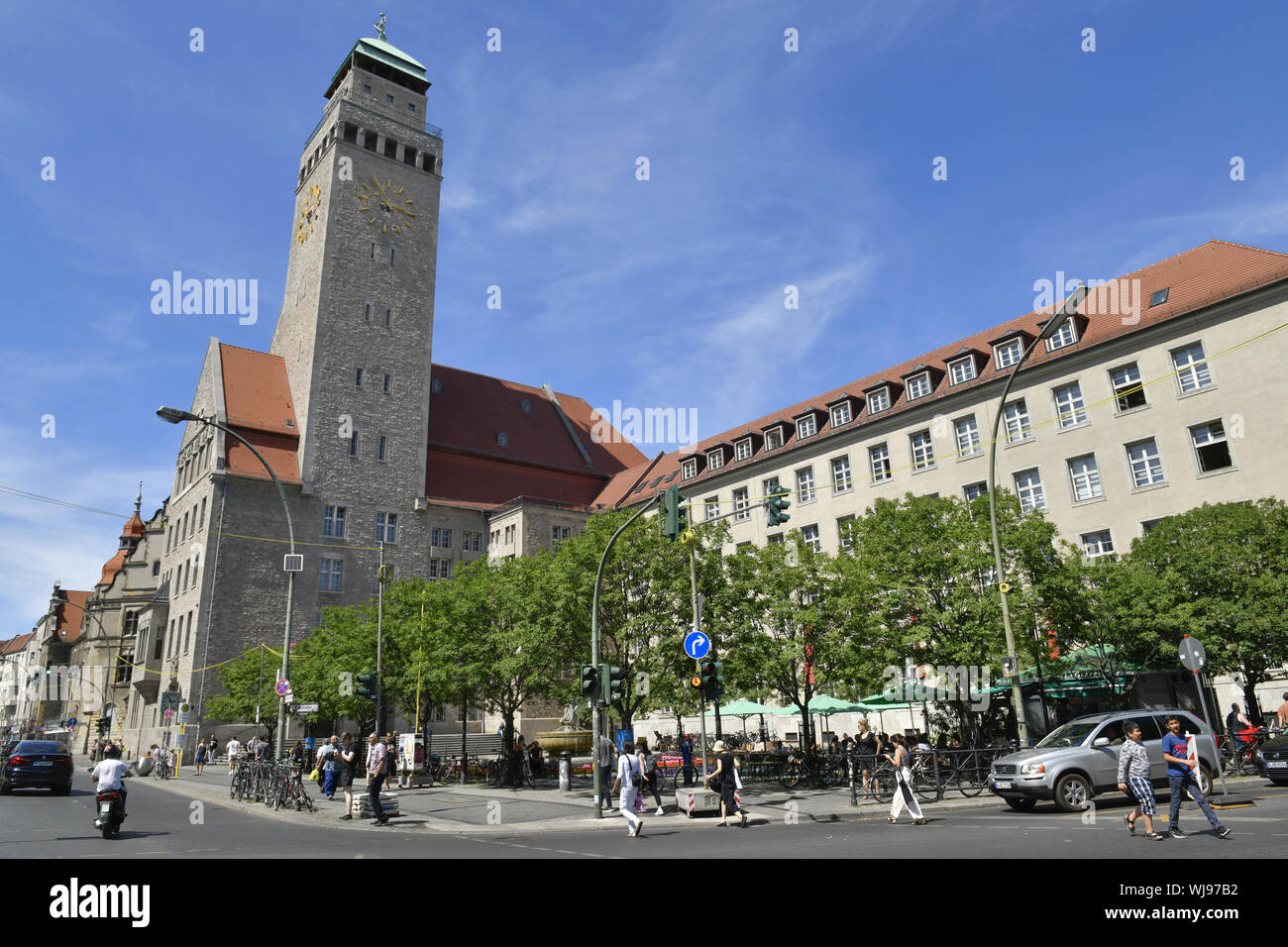 View, architecture, Outside, Outside, outside view, outside view, Berlin, Berlin-Neukoelln, Berlin-Neukölln, district city hall, Germany, facade, buil Stock Photo