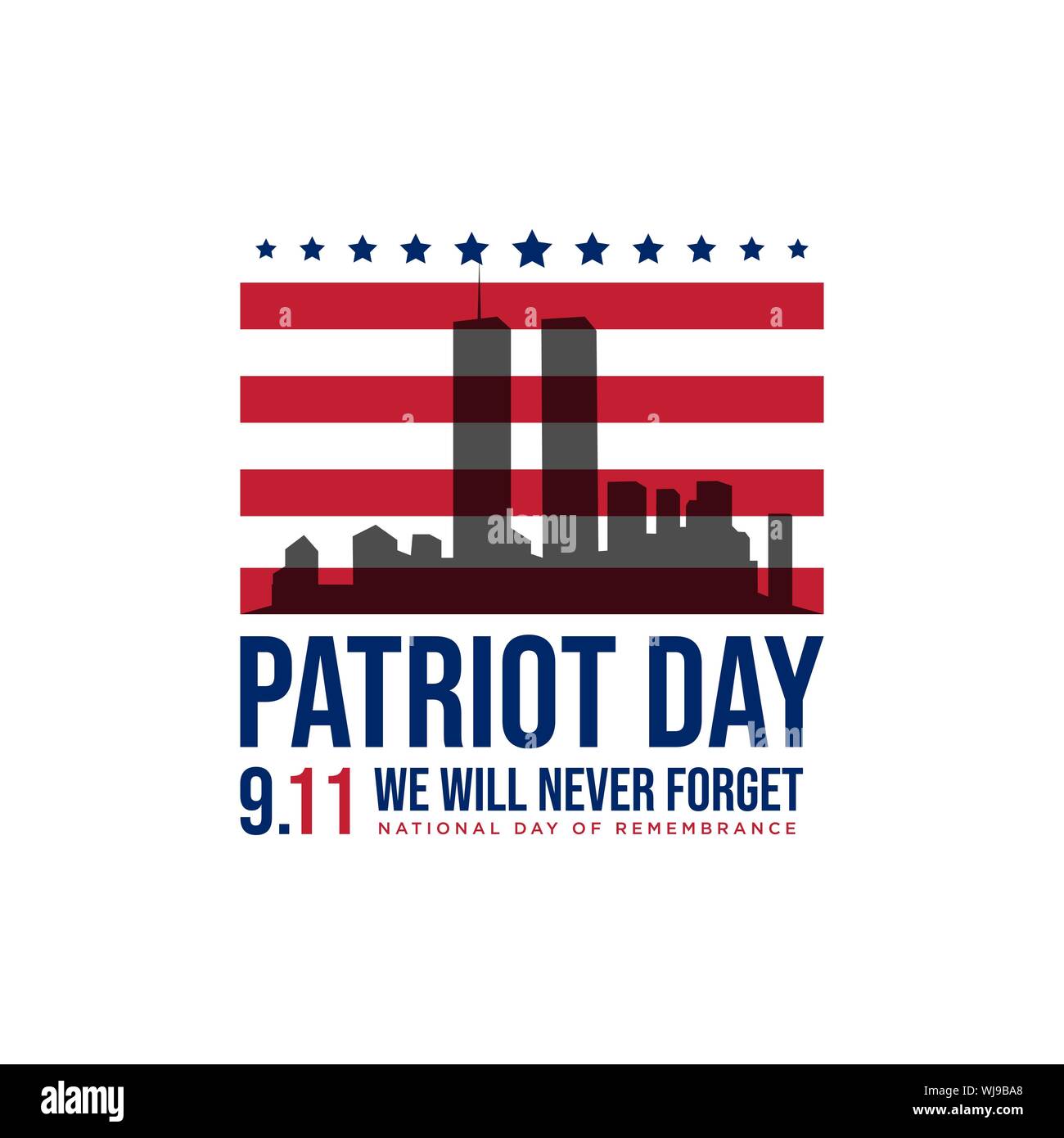 911 patriot day background patriot day september vector image. Never forget 9/11 patriot day Stock Vector