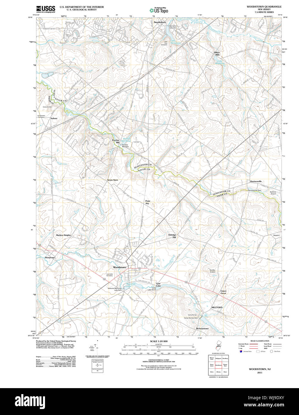 Woodstown new jersey map Cut Out Stock Images & Pictures Alamy