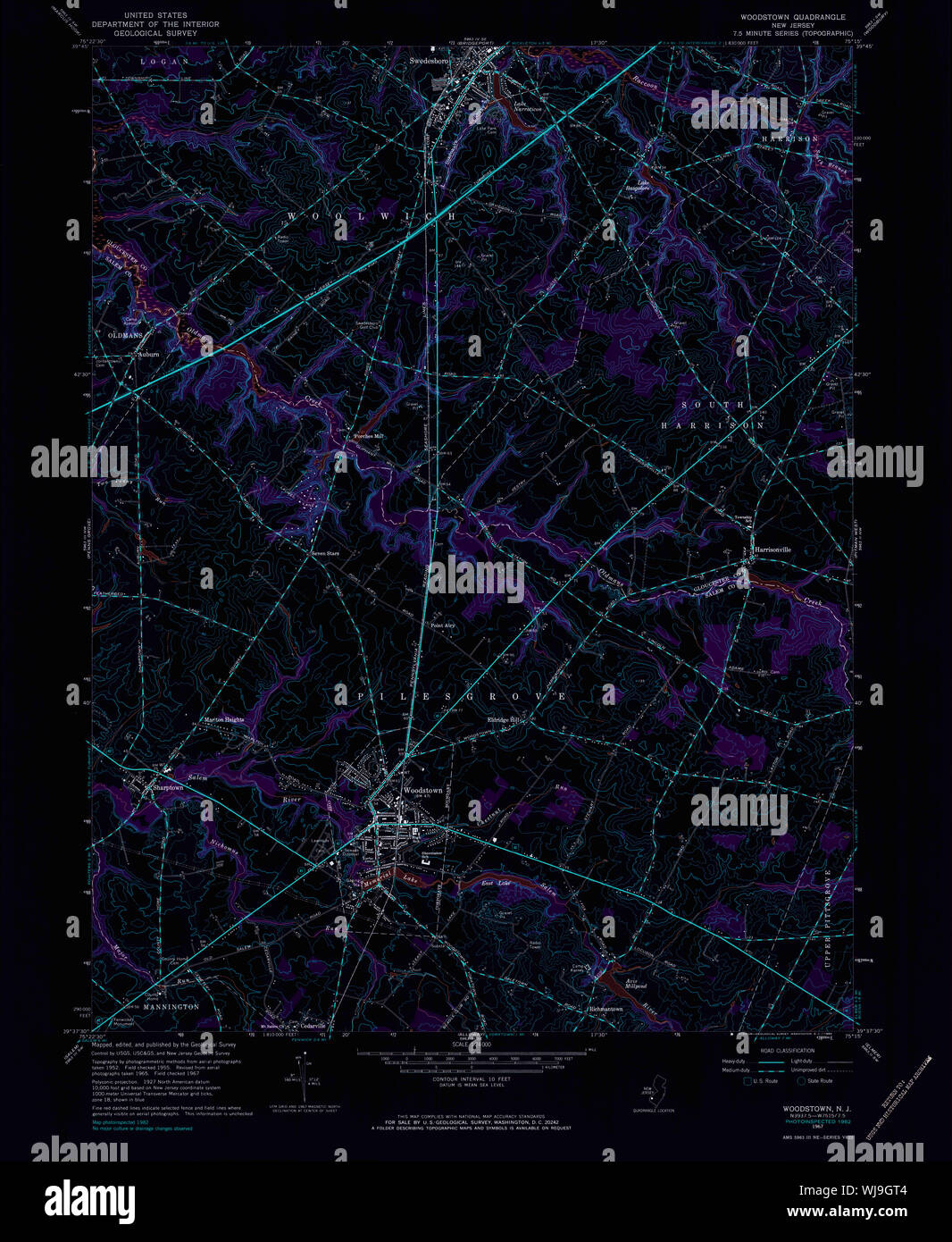 Map of woodstown hires stock photography and images Alamy