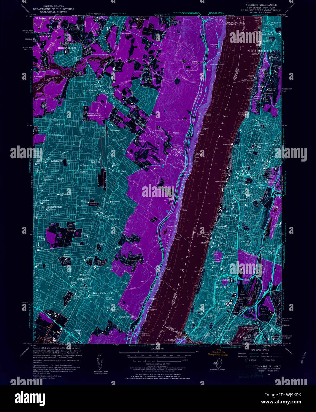 Map of yonkers new jersey hires stock photography and images Alamy