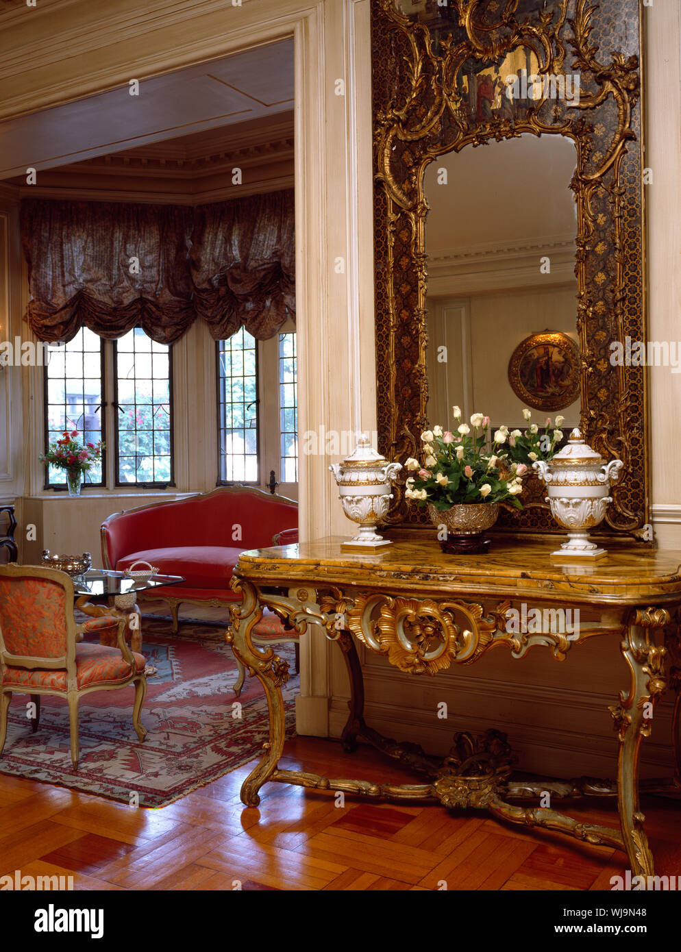 Hallway and parlor at the Italian Embassy, Washington, D.C Stock Photo