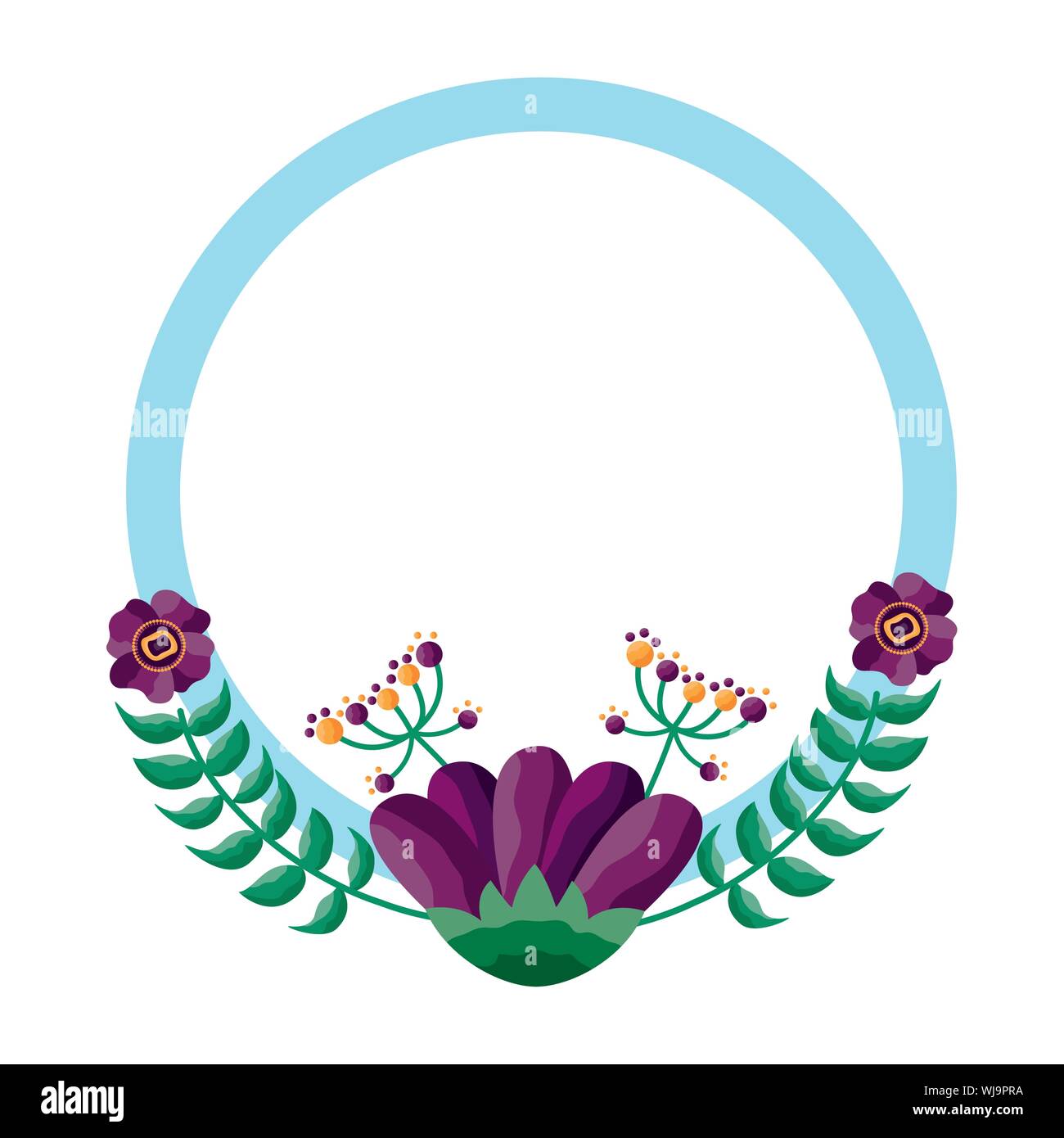 Isolated flowers round design Stock Vector Image & Art - Alamy