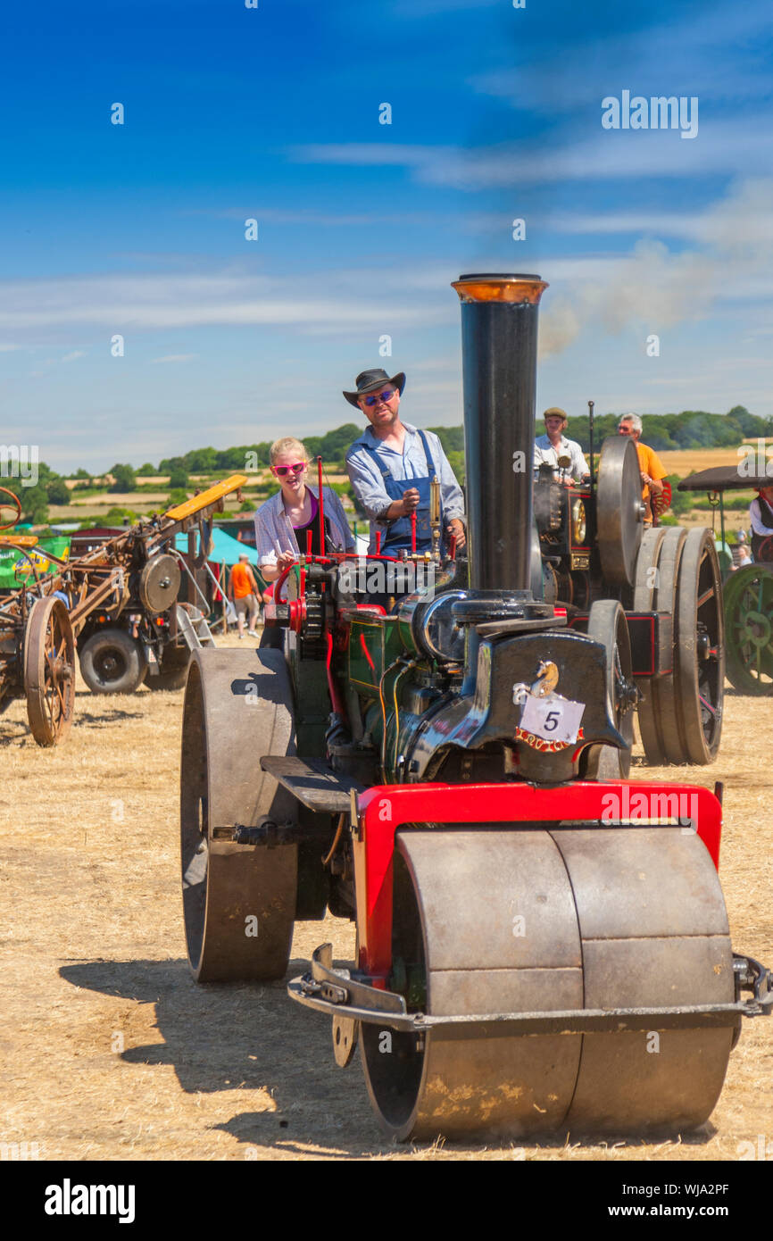 An Aveling & Porter Invicta road roller at the 2018 Low Ham Steam Rally