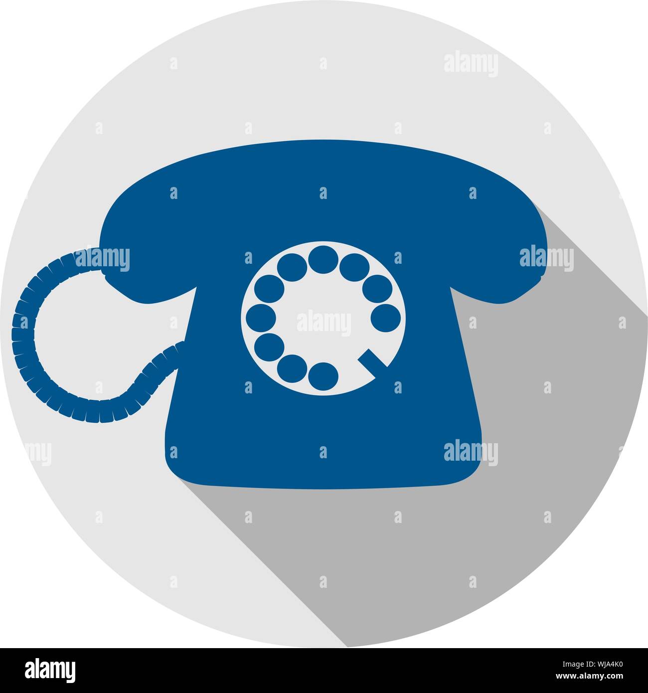 rotary dial operated telephone icon or symbol vector illustration Stock Vector