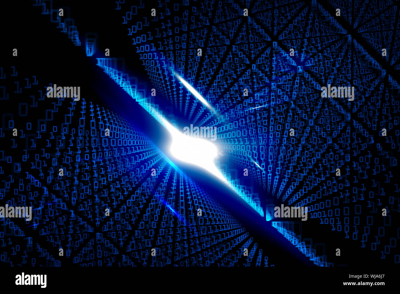 Futuristic black background with binary code Stock Photo - Alamy
