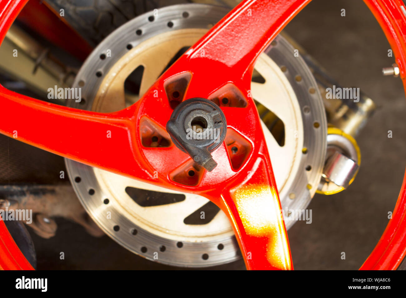 Close-up Of Alloy Wheel Stock Photo