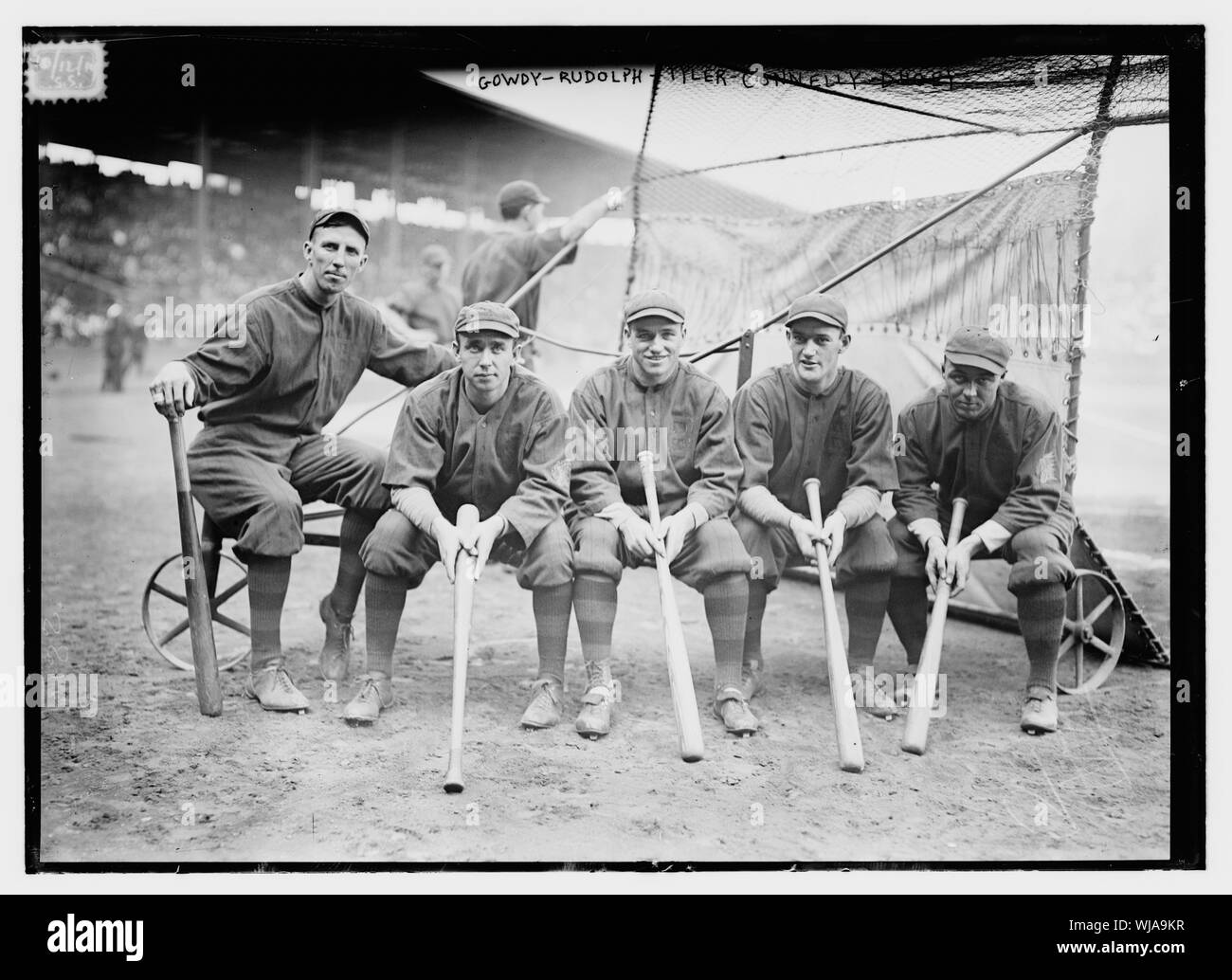 Hank Gowdy, Dick Rudolph, Lefty Tyler, Joey Connolly, Oscar Dugey