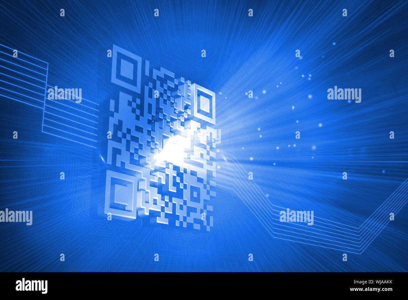 Barcode on blue background hi-res stock photography and images - Alamy