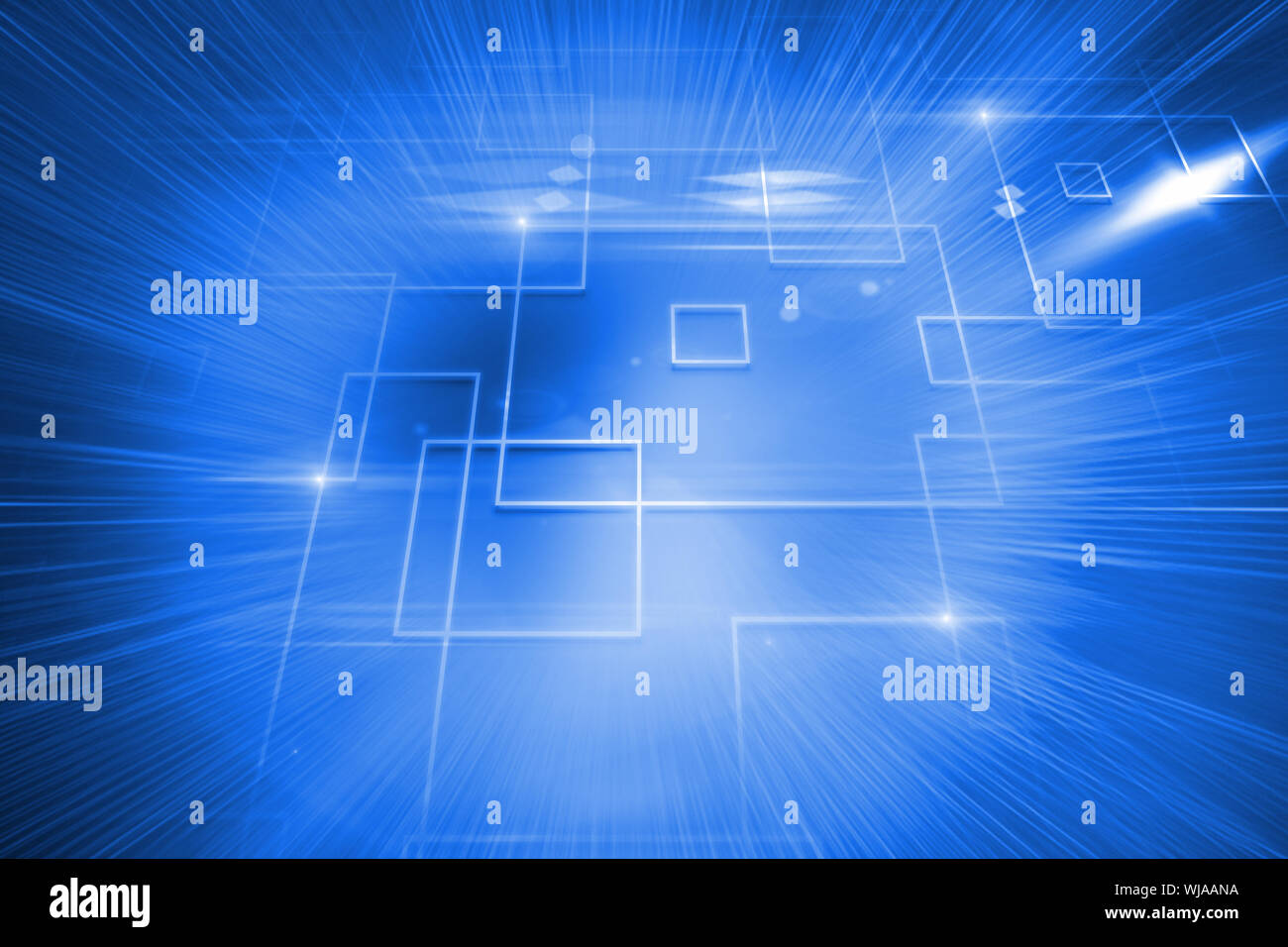 Digitally generated glowing background with squares Stock Photo - Alamy