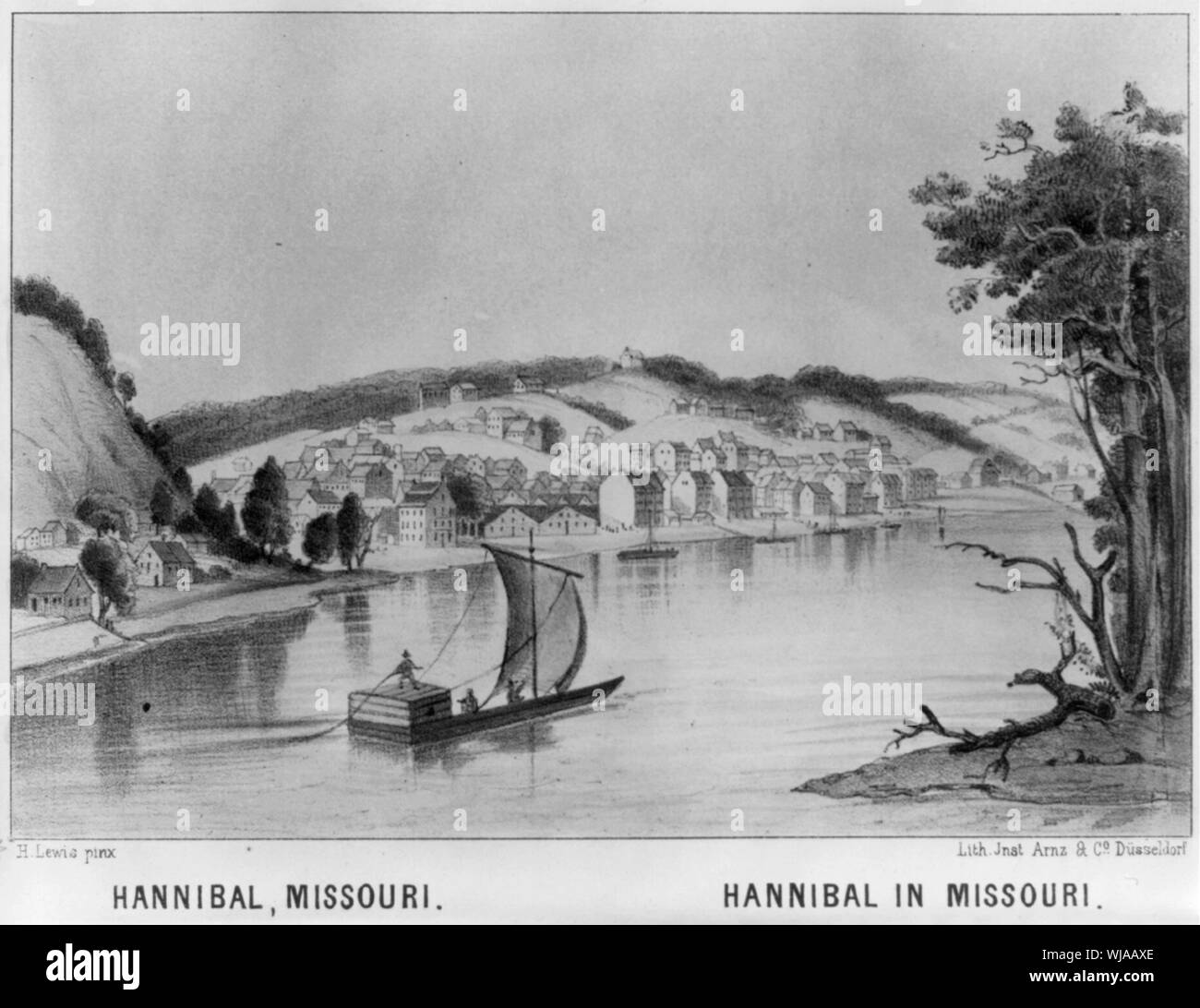 Hannibal, Missouri Stock Photo