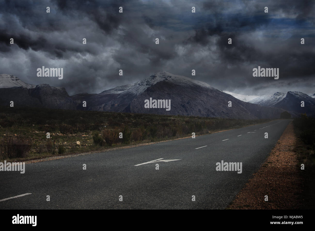 Landscape with stormy sky Stock Photo - Alamy