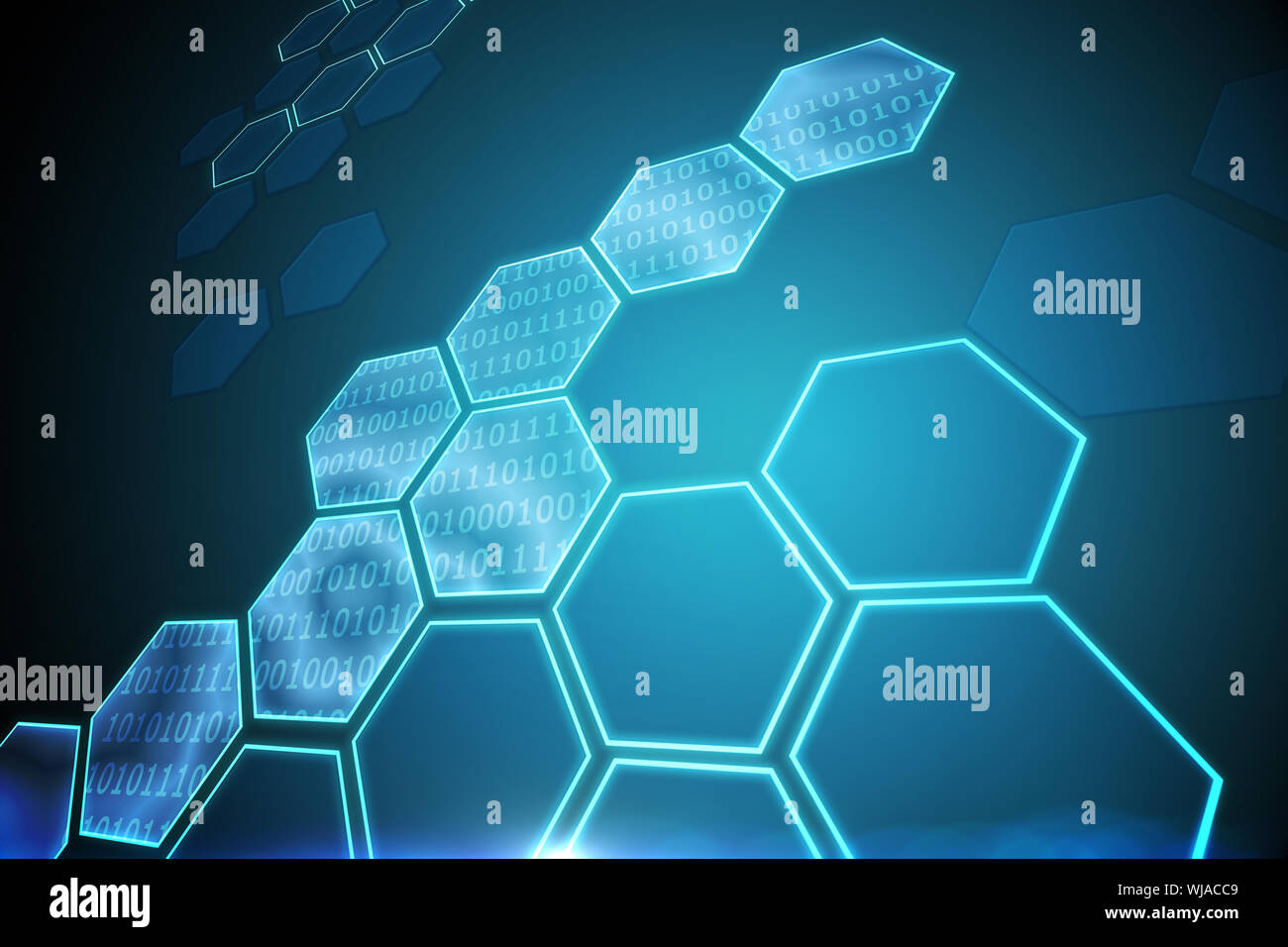Black background with shiny hexagons Stock Photo - Alamy