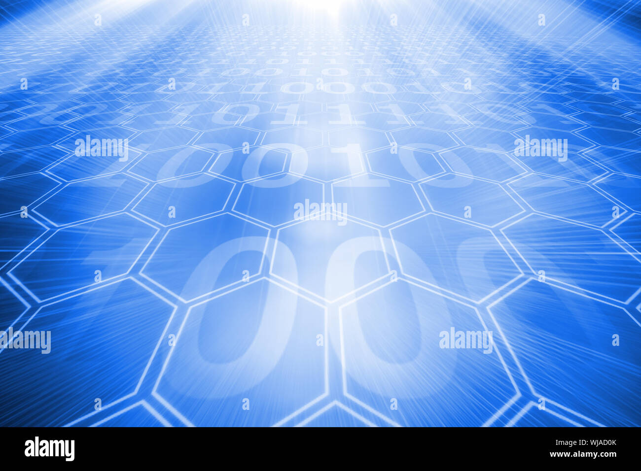 Digitally generated background with glowing hexagons Stock Photo - Alamy