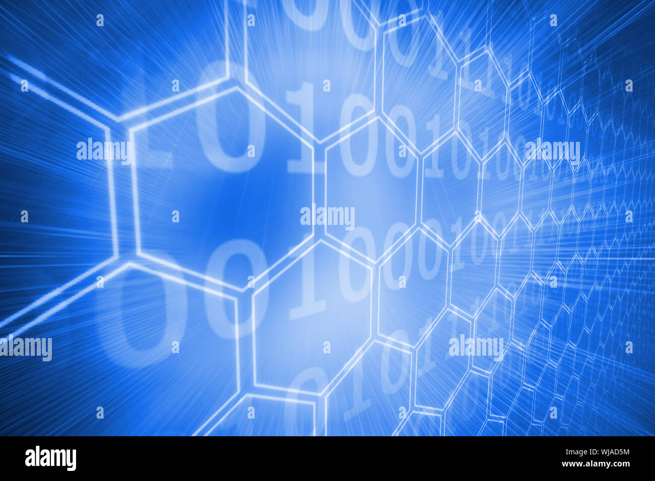 Digitally generated background with shiny hexagons Stock Photo - Alamy