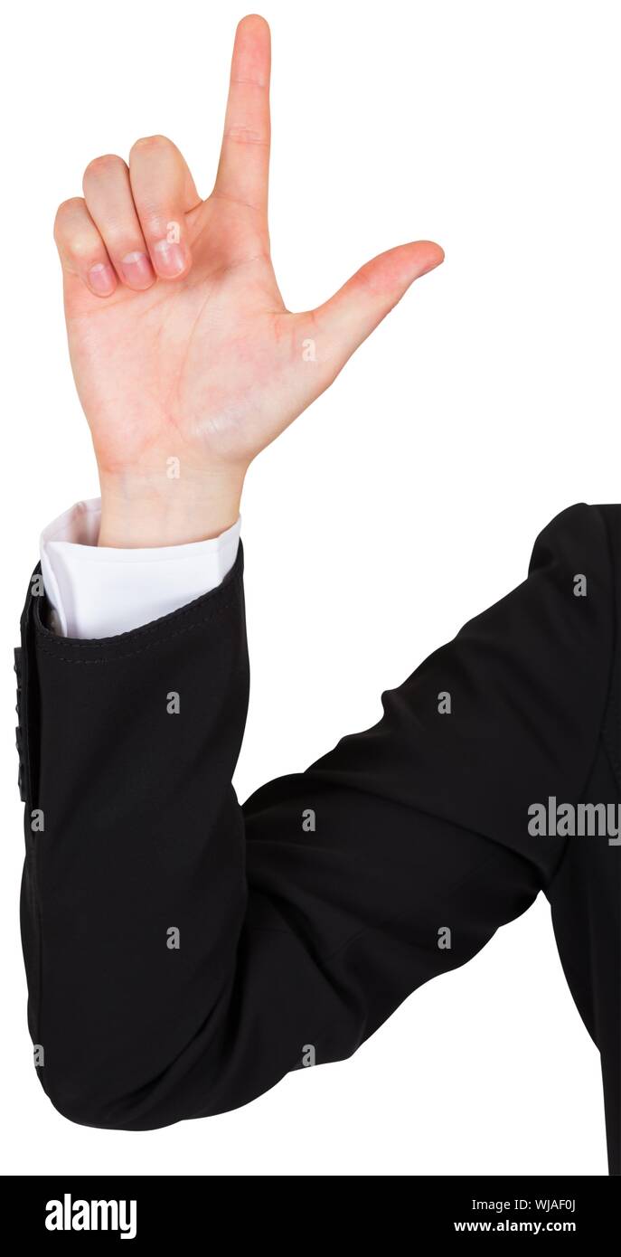 Finger pointing gesture sign hi-res stock photography and images - Alamy