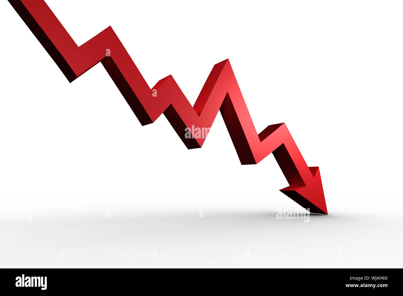 Red arrow pointing down Stock Photo Alamy