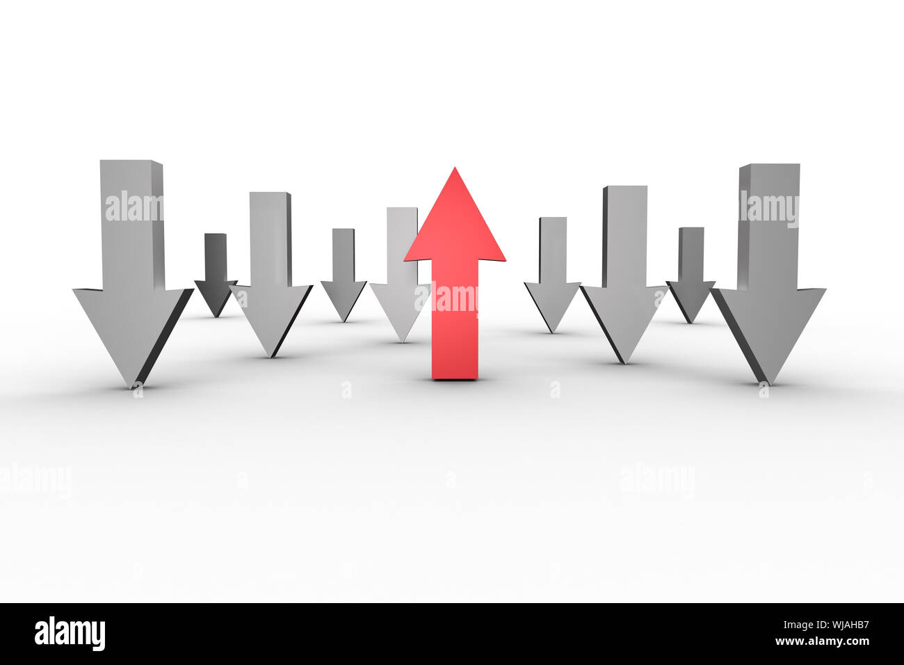 Red arrow showing down Cut Out Stock Images & Pictures - Alamy