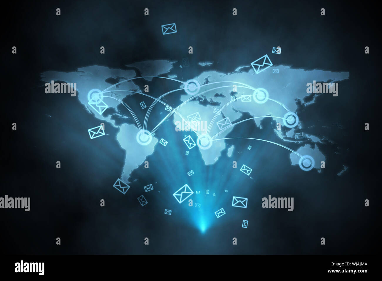 Futuristic technology interface Stock Photo