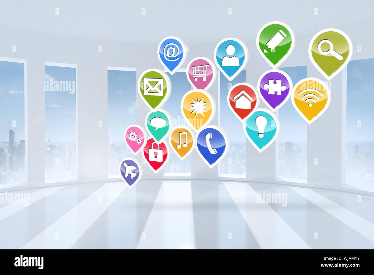 Computing application icons Stock Photo - Alamy