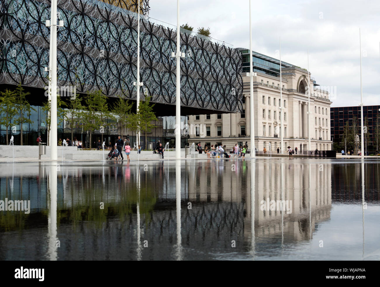 New water feature in Centenary Square, Birmingham, UK Stock Photo Alamy