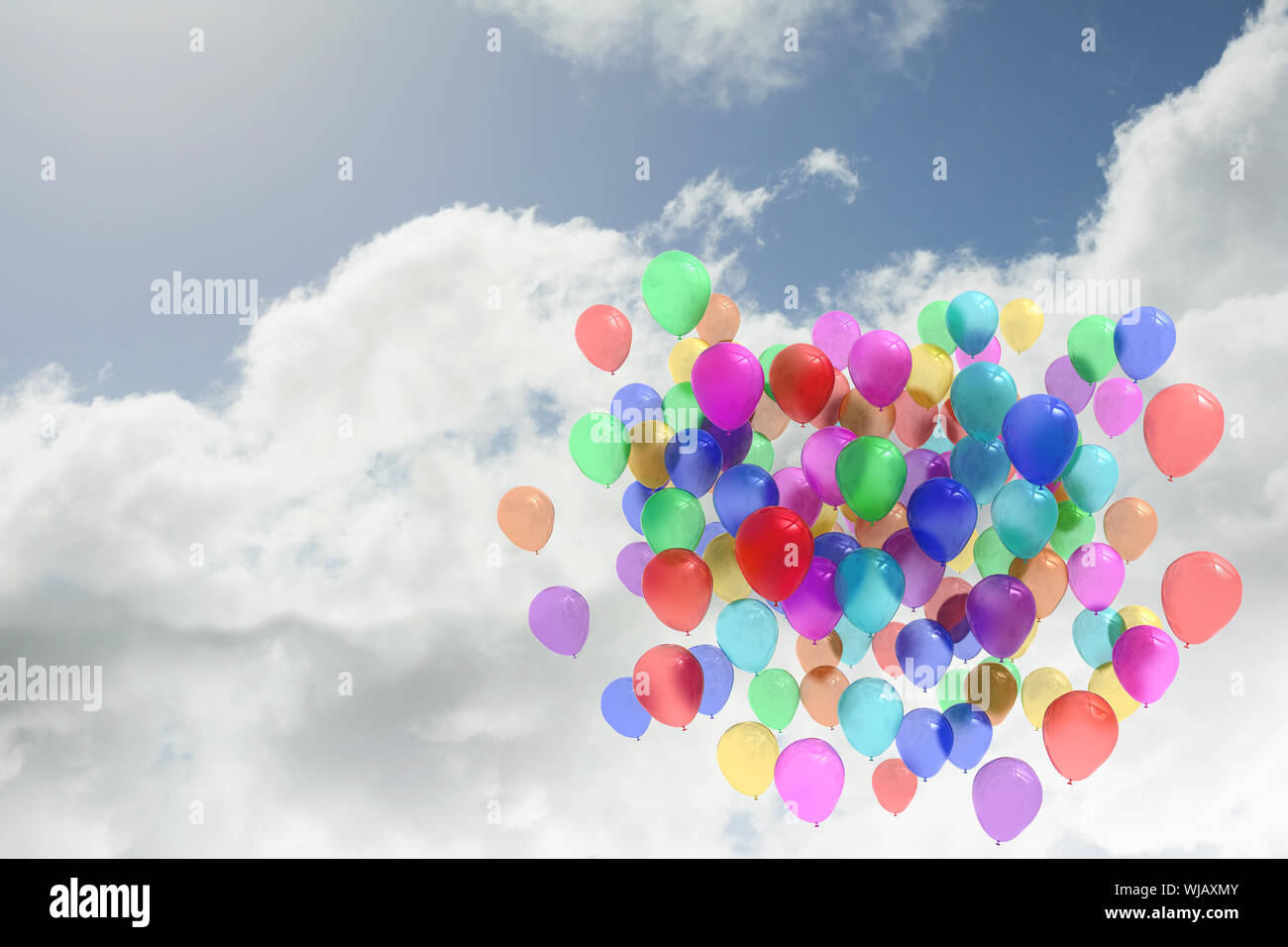 Balloons in the sky Stock Photo