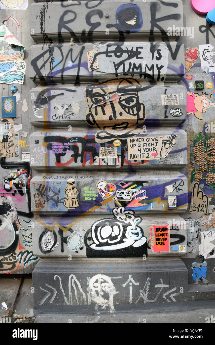 Graffiti in Sternschanze, Hamburg, Germany Aug 2019 Stock Photo