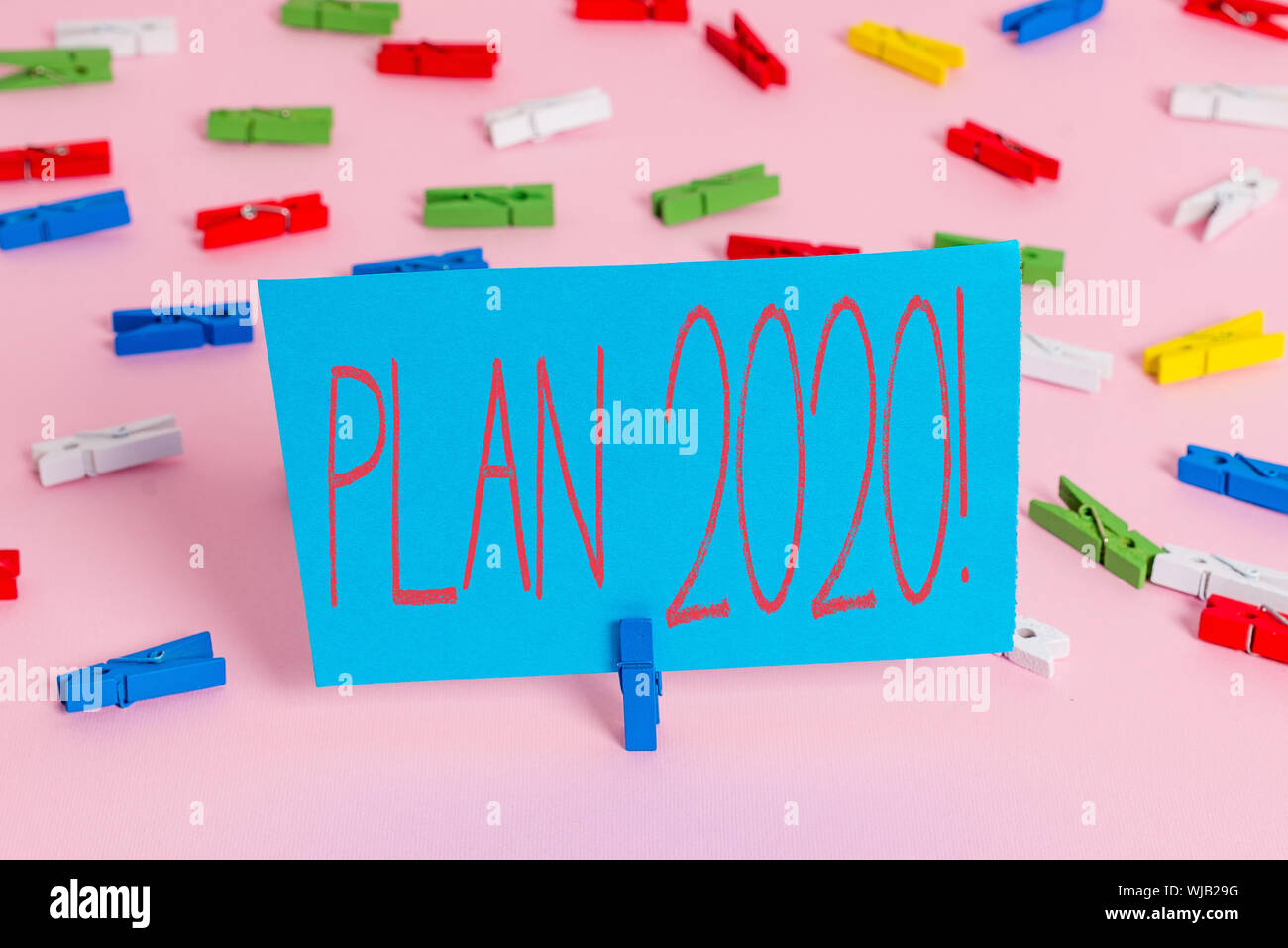 Writing note showing Plan 2020. Business concept for detailed proposal ...
