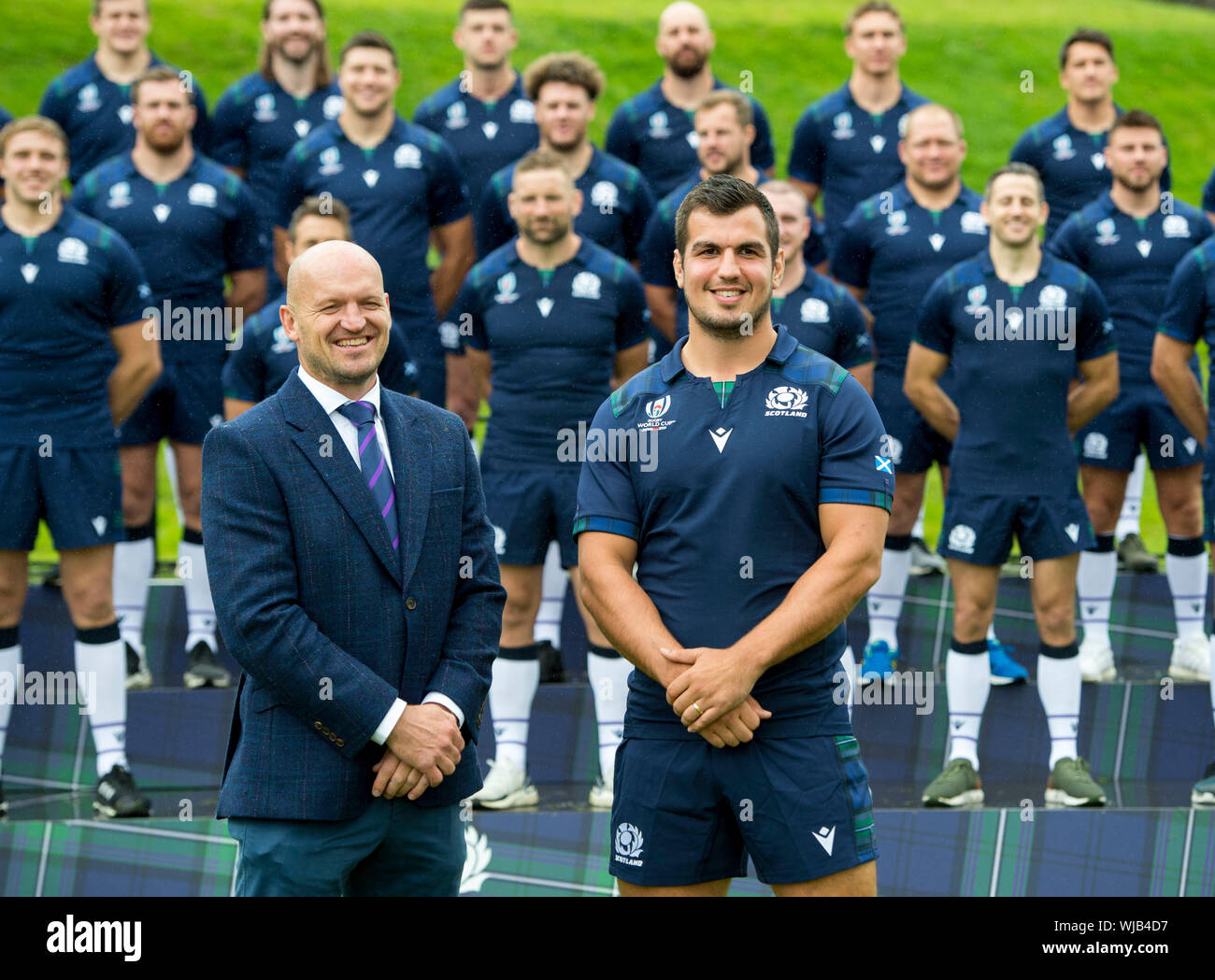 Scotland Coach, Gregor Townsend and team captain Stuart McInally ...