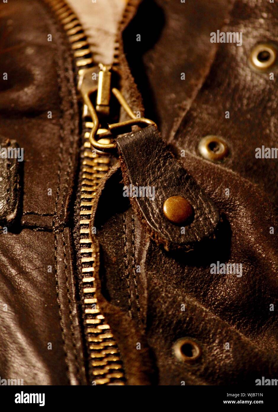 Old leather jacket hi-res stock photography and images - Alamy