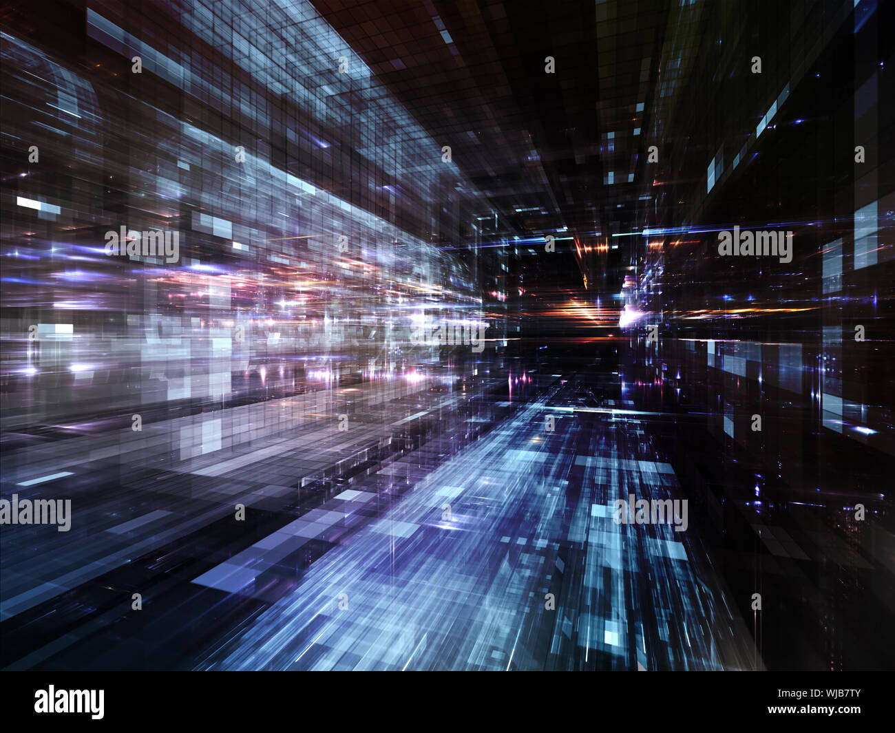 City Lights series. Background design of technological fractal textures ...