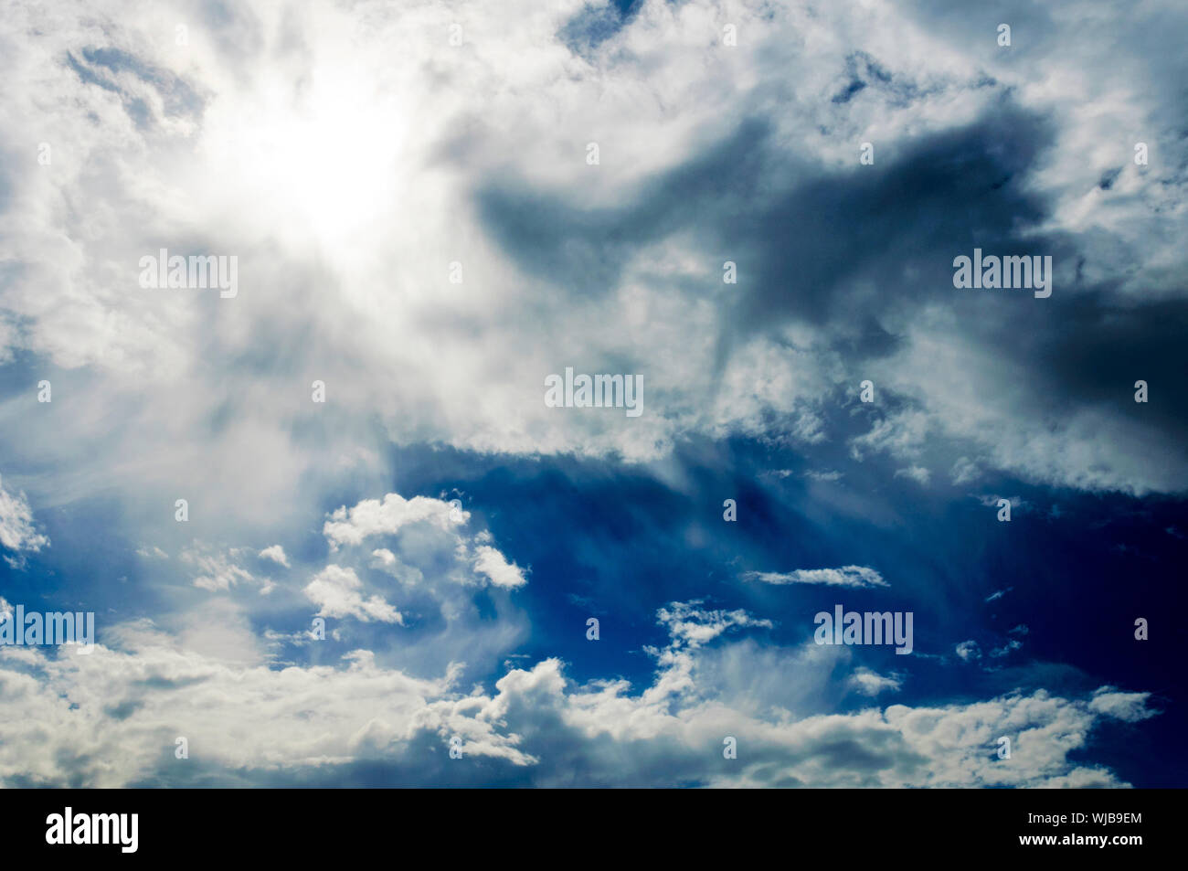 Abstract sky with black and white clouds Stock Photo - Alamy