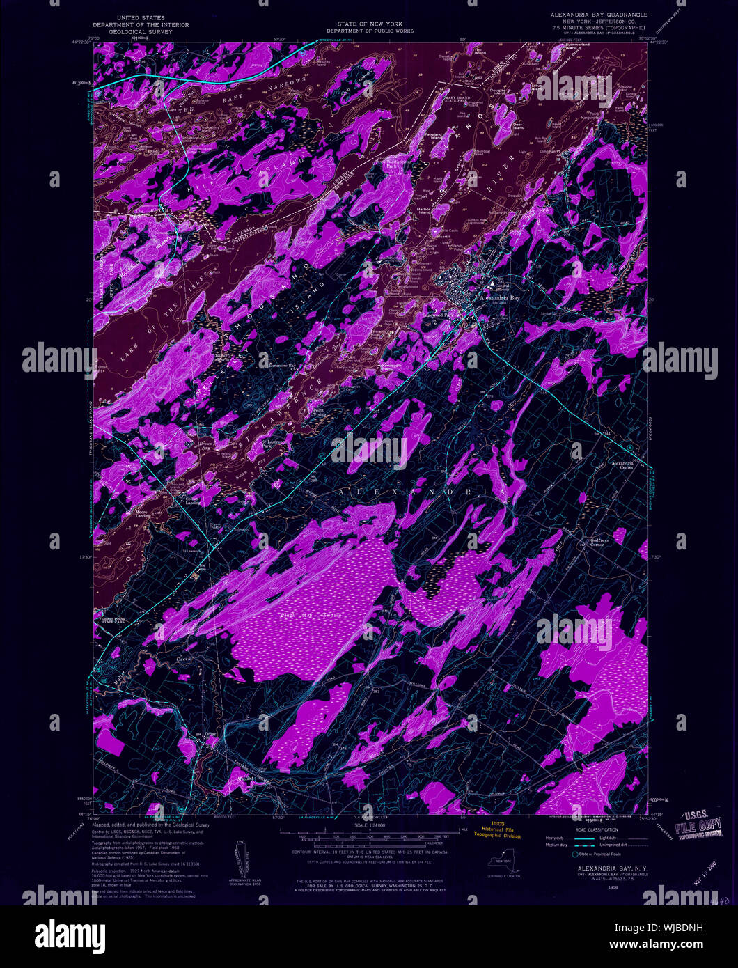 New York NY Alexandria Bay 136582 1958 24000 Inverted Restoration Stock Photo Alamy