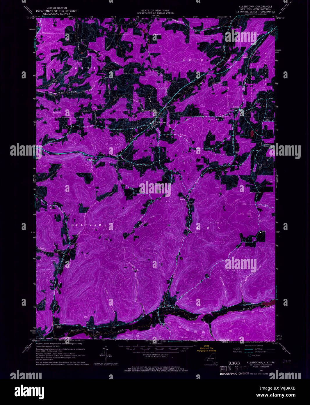 New York NY Allentown 136592 1965 24000 Inverted Restoration Stock